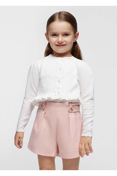 MAYORAL White Girl's Knitted Summer Cardigan Jacket