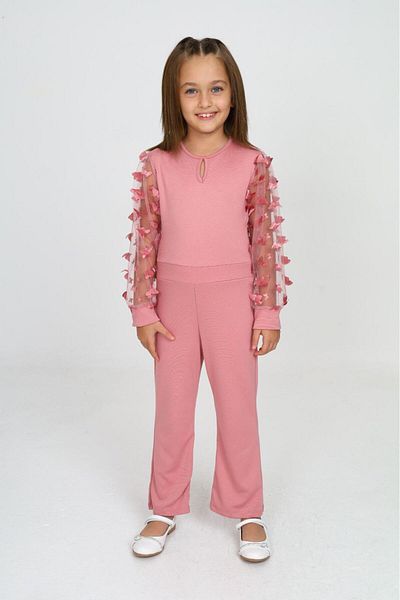 My Kids Wear Κομψή ολόσωμη φόρμα νυχτερινής και πάρτι με λεπτομέρεια από τούλι