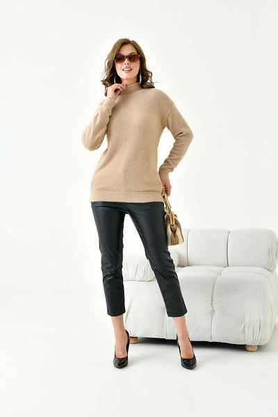 FTZ WOMEN Women's Basic Sweater Beige 20878