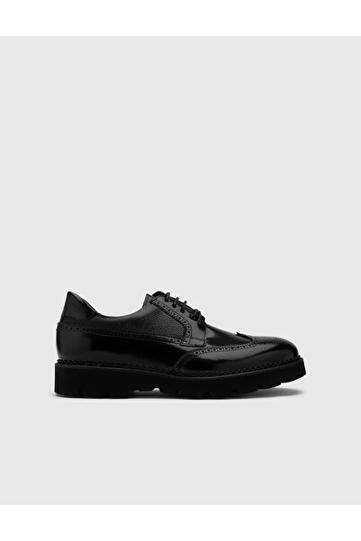 İLVİ Kenai Genuine Leather Men's Black Casual Shoes
