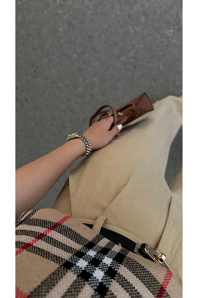 HAZELANNA Camel Palazzo Trousers
