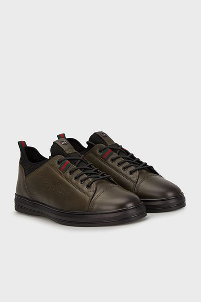 MARCOMEN Ανδρικά παπούτσια casual logo από γνήσιο δέρμα - 15220542 H1