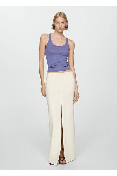 MANGO Woman Lurex-Strickbluse