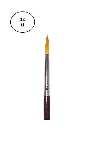 im kırtasiye Fanart Series 123 Synthetic Bristle Round Pointed Tip Brush No:7 12 Pack