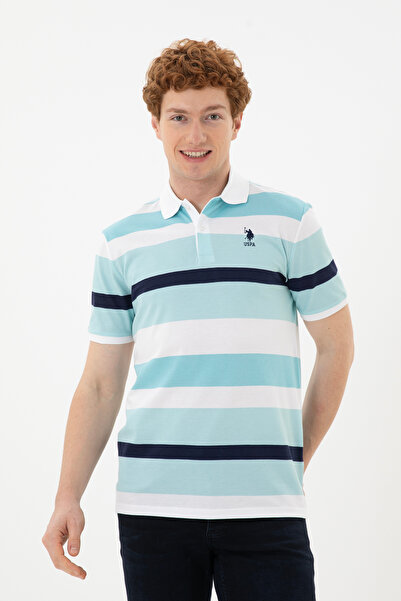 U.S. Polo Assn. Men's Regular Fit Polo Neck Mint T-Shirt 50288479-Vr090