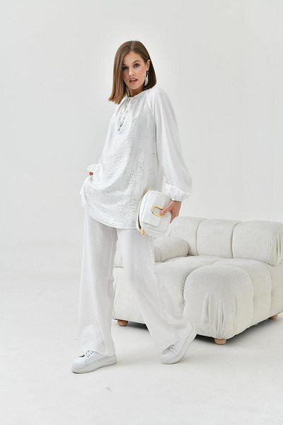 FTZ WOMEN Women's Foil Set Ecru 30806