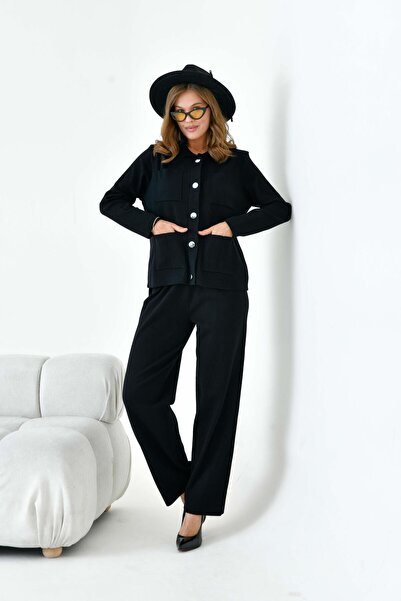 FTZ WOMEN Γυναικείο Σετ Τσέπης Λεπτομερές Διπλό Μαύρο 20914