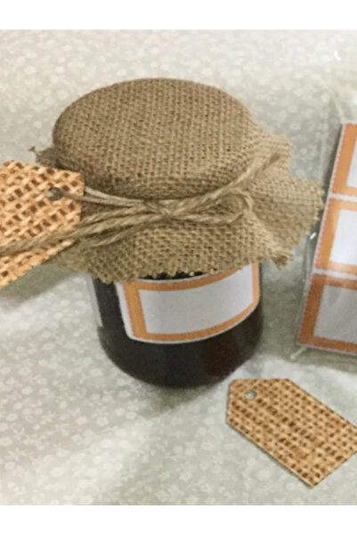 KÜTÜKhouse Jüt Kumaş kavanoz  kapağı örtüsü 15x15 cm 20 Adet