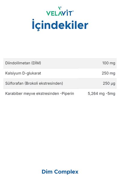 Velavit Dim Complex 30 - Tablet Form