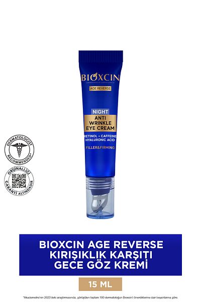 Bioxcin Age Reverse Eye Cream - 15 ML, 10% Retinol, Caffeine and Plump Firmness