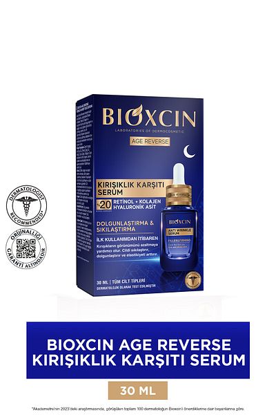 Bioxcin Age Reverse Wrinkle Serum - 30 ml, 20% Retinol, Collagen Fullness and Firmness