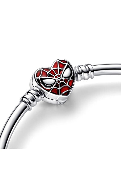 POSEİDONS JEWELLERY Moments Marvel Örümcek Adam Maske Klipsli Bilezik