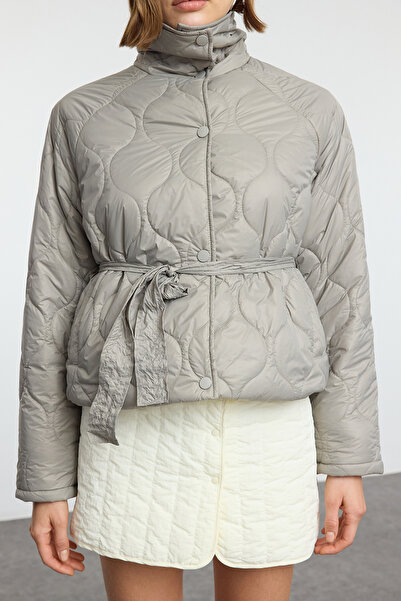 Trendyol Collection Water Repellent Belted Quilted Coat - Regular Fit Twoaw25Mo00162