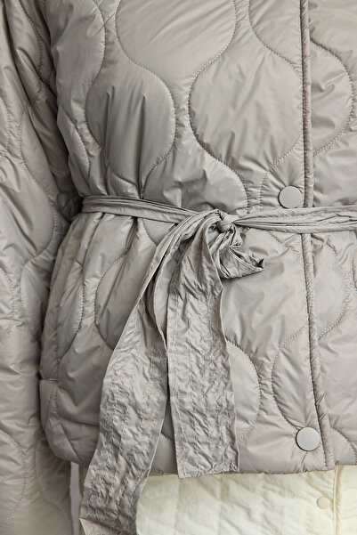 Trendyol Collection Water Repellent Belted Quilted Coat - Regular Fit Twoaw25Mo00162
