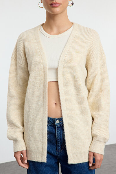 Trendyol Collection 2-Pack Black and Stone Textured Knitwear Cardigan - Twoaw25Hi00348