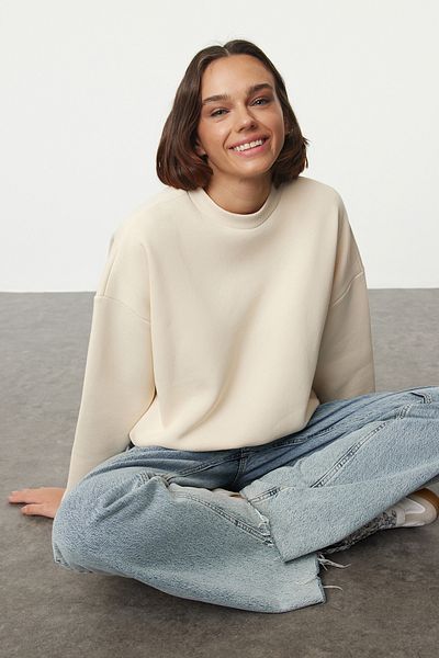 Trendyol Collection Pohodlná pletená mikina s detailním střihem a zarážkou - Twoaw25sw00201