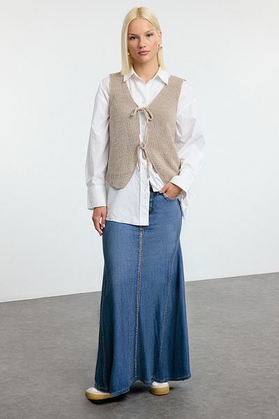 Trendyol Modest Thessaloniki Mink Knitwear Sweater - Tctaw25Uv00015