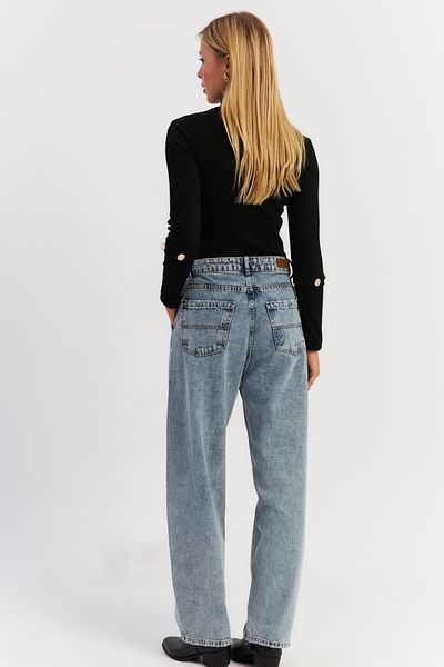 Cool & Sexy Ledově modré pytlovité dámské kalhoty - Aur5