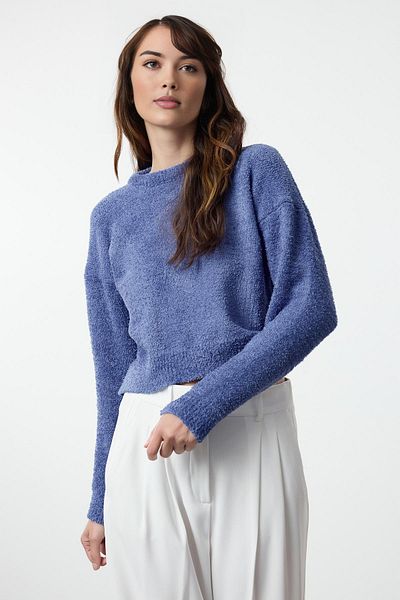 Trendyol Collection Pulover din tricotaje Indigo din fire speciale - TWOAW25KZ00137