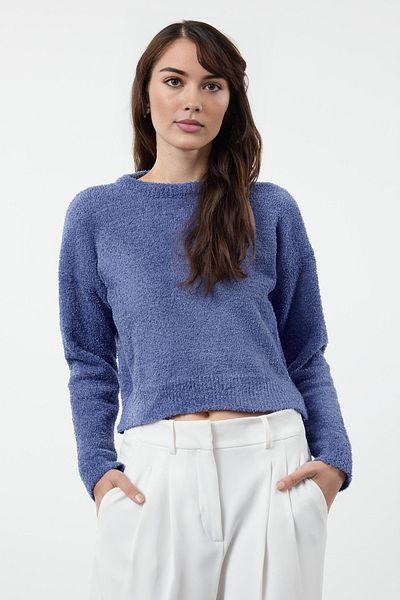 Trendyol Collection Pulover din tricotaje Indigo din fire speciale - TWOAW25KZ00137