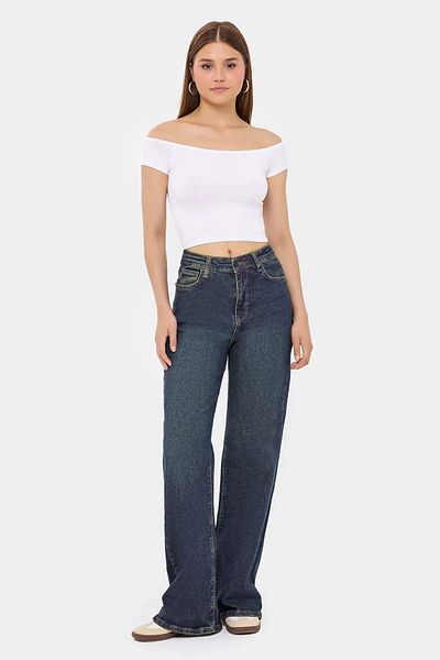 Hiccup Λεπτομερές Crop Top με ώμους