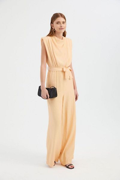 Hiccup Ολόσωμη φόρμα Crew Neck Wide Leg - Λεπτομέρεια ζώνης
