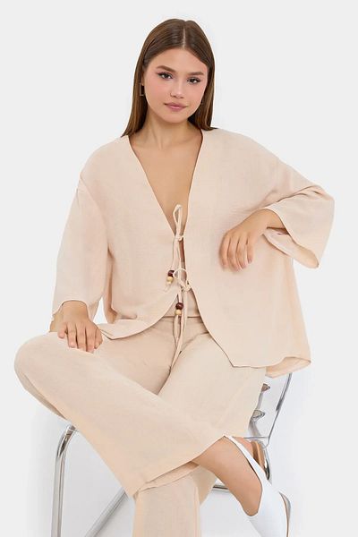Hiccup Deep V-Neck Tracksuit Set with Rope Detail
