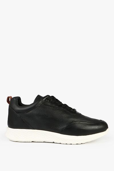 Hammer Jack Genuine Leather Black White Makela Men's Shoes