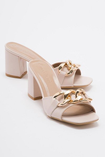 Ccway Women's Buckle Slippers TEN SKIN