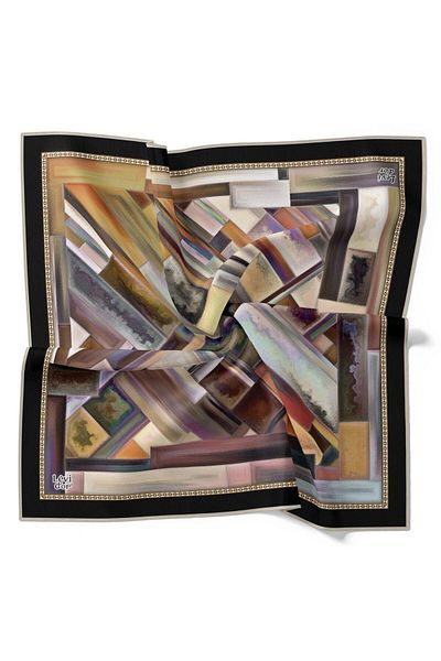 Levidor Μαύρο Μωβ Μαλακό Βαμβακερό Κασκόλ - 90049-01