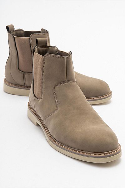 Ccway Non-Slip Sole Elastic Men's Boots SAND NUBUC