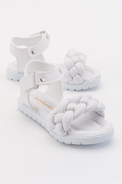 Ccway Детски сандали с велкро лента 24-29 БЯЛО
