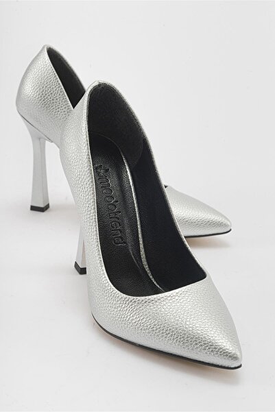 Ccway Stiletto de damă cu imprimeu argintiu