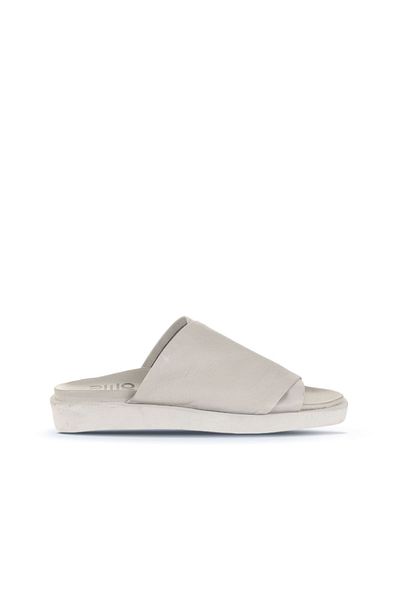 Bueno Shoes 01ws2810 Μοντέλο Ecru Δερμάτινες Γυναικείες Επίπεδες Παντόφλες