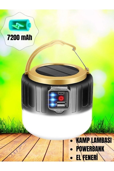 Unichrome G-300w Kamp Lambası Solar Güneş Enerjili Ampül 26smd Led Şarjlı El ...