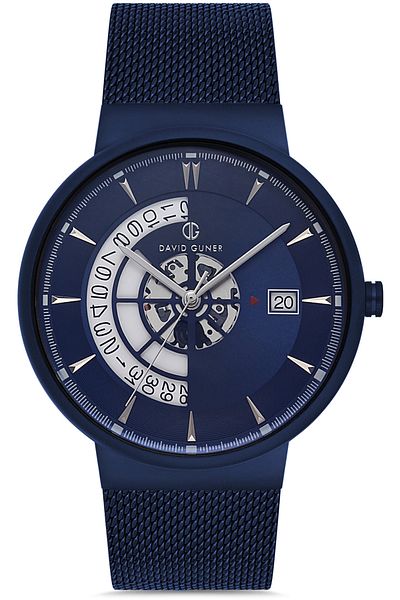 DAVID GUNER Blue Dial with Blue Coating Men's Watch Dg-8309Gc-H3E
