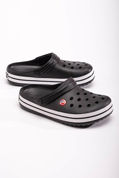 Ccway Papuci Sabo pentru femei BLACK WHITE BLACK