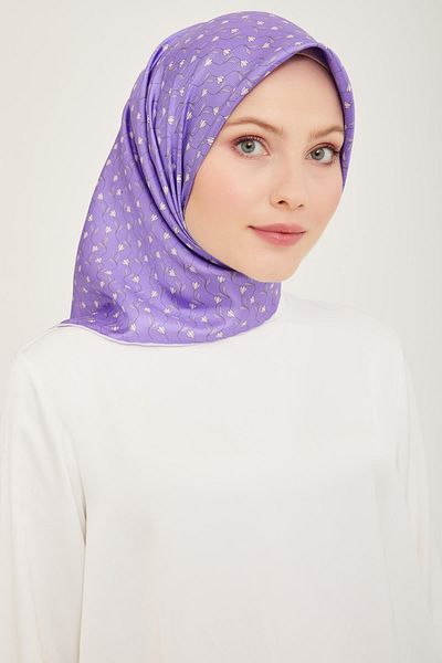 Belli Lavender Twill Silk Scarf - 4001-35