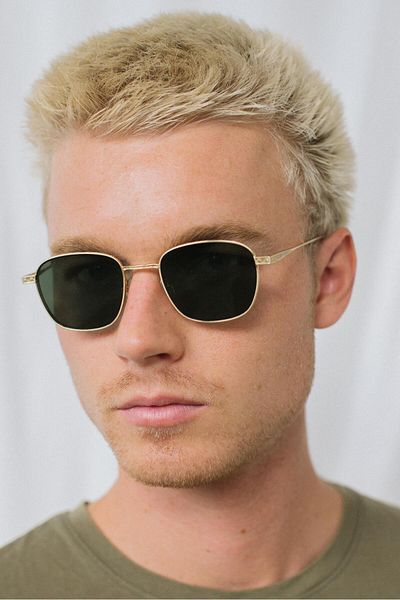 Bilge Karga Kris Gold Green Sunglasses for Men