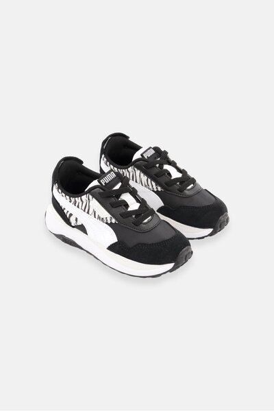 Puma حذاء رياضي برباط للأطفال الصغار من Cruise Rider Roar Ac Inf، أسود
