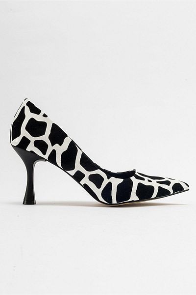 Ccway Women's Stiletto Shoes ZEBRA