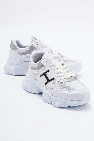 Ccway Pantofi sport Anorak de damă ALB ARGINT