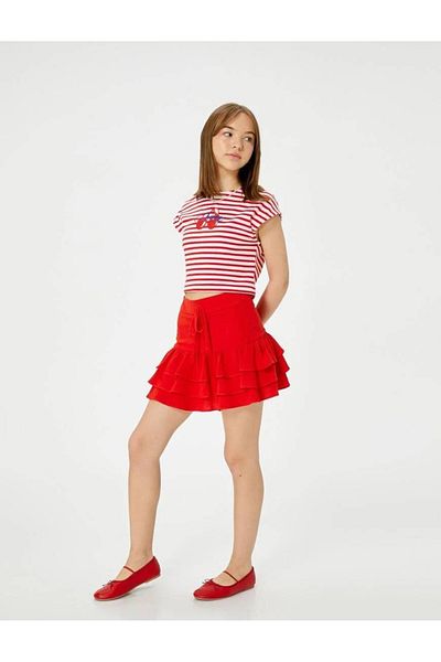 Koton Tuba Unusal Mini Skirt - Ruffle and Layered