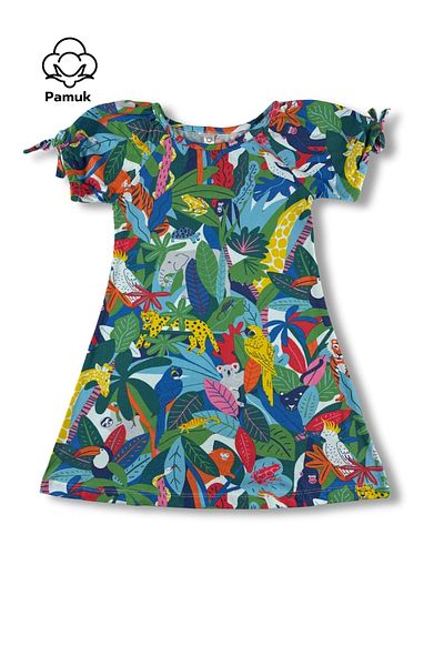 difa kids Colorful Patterned Design - Casual and Comfortable Girl's Dress