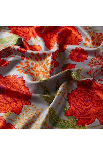 ipekevi Patterned Silk Shawl - Rosa Patterned - Baby Blue