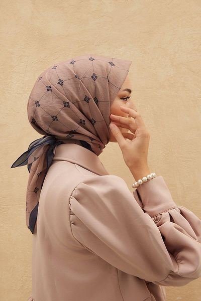 Silk Home Κασκόλ Olinda - Mink Navy Blue