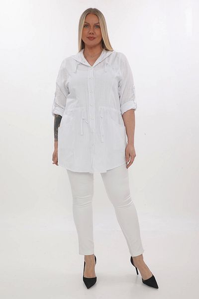 Lady Majestic Εποχιακό μπουφάν Cotton Plus Size με κουκούλα