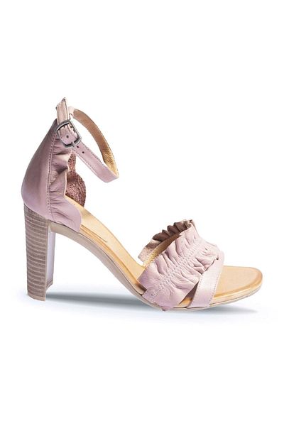 BUENO Dusty Rose Leather Dámské sandály - podpatky 01wn4114