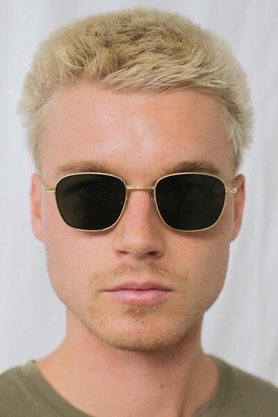 Bilge Karga Kris Gold Green Sunglasses for Men