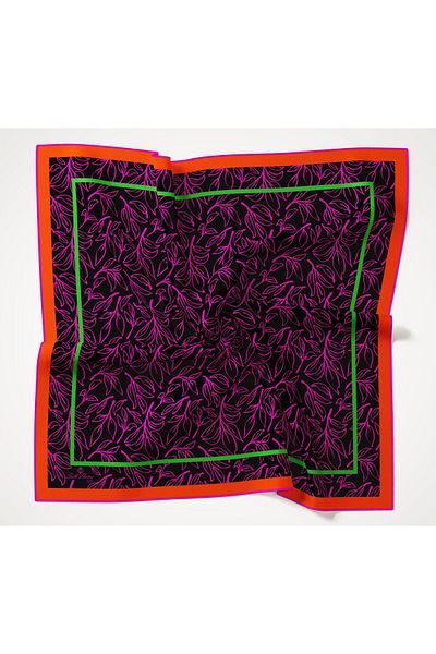 Silk Home Μαλακό Κασκόλ - 1021 - Ναυτικό Μπλε Πορτοκαλί